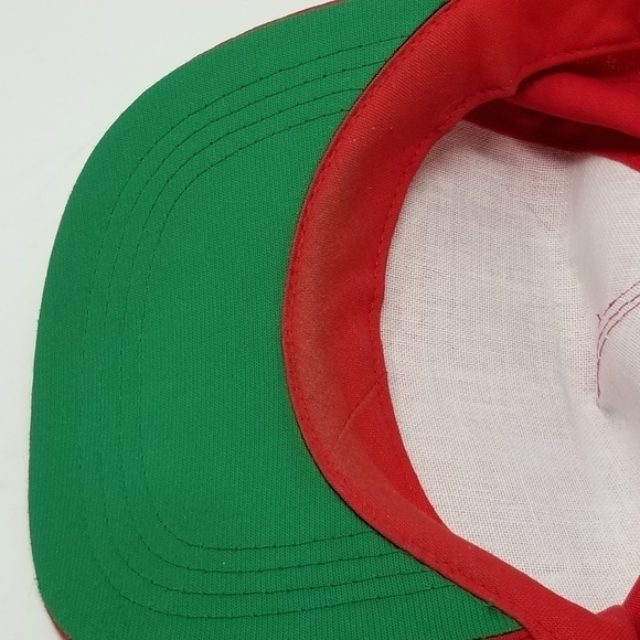 Vintage Grondin Snapback Trucker Hat Rope Patch Mesh Maine Construction Red - Picture 5 of 13